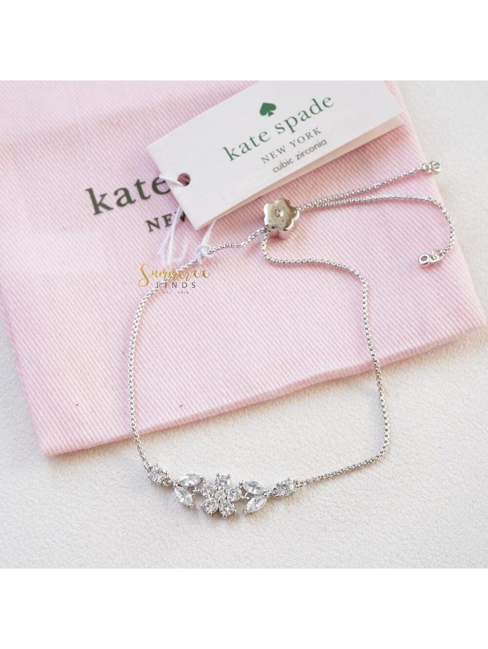 Kate Spade Gleaming Gardenia Flower Slider Bracelet